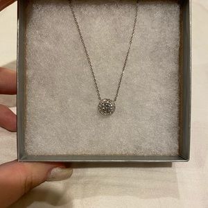 16 inch round CZ necklace with halo